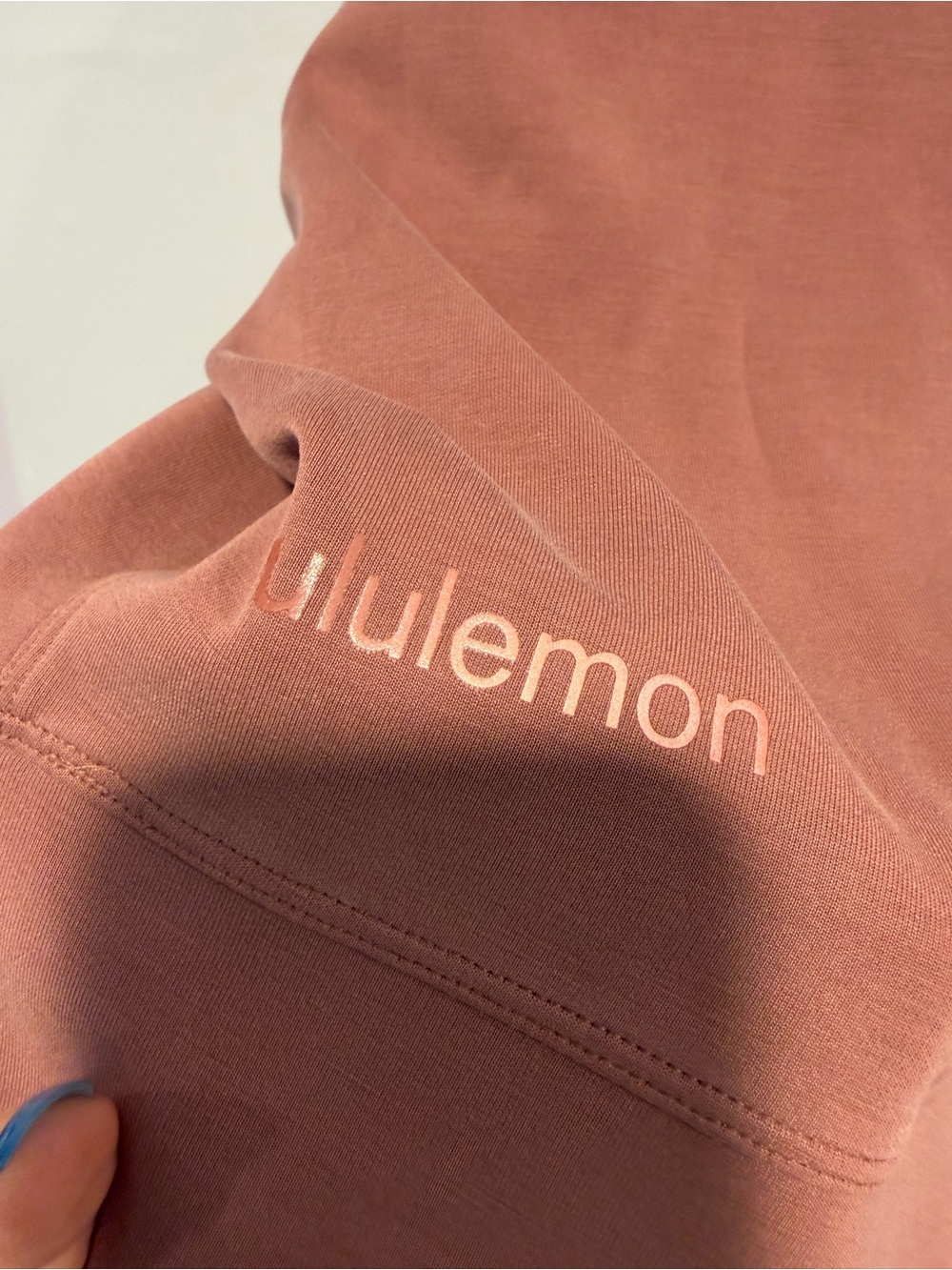 Pink lululemon cropped softstreme crewneck sweatshirt - Picture 4 of 4